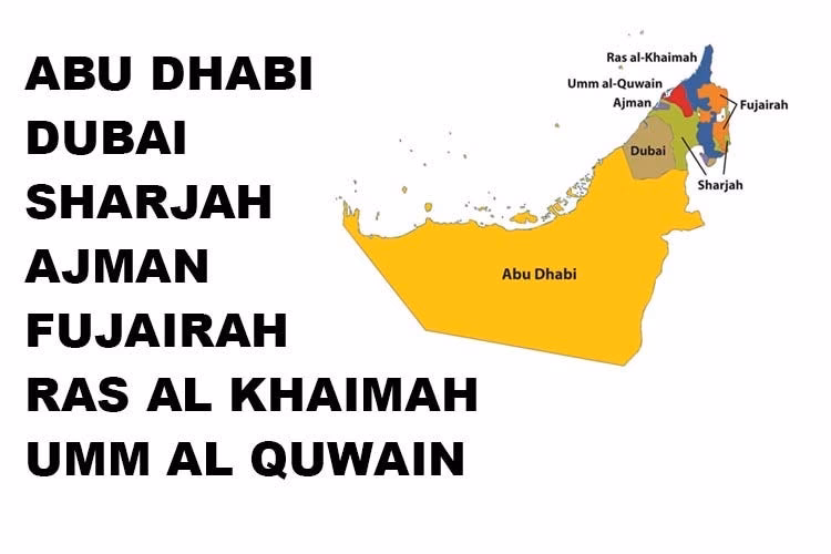 What are the 7 states of the UAE?