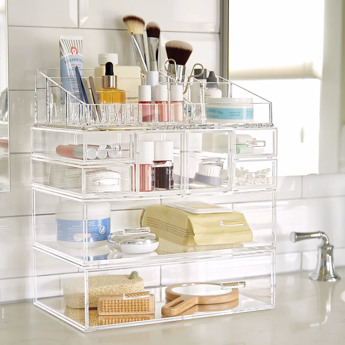 How do you keep acrylic drawers from sliding?
