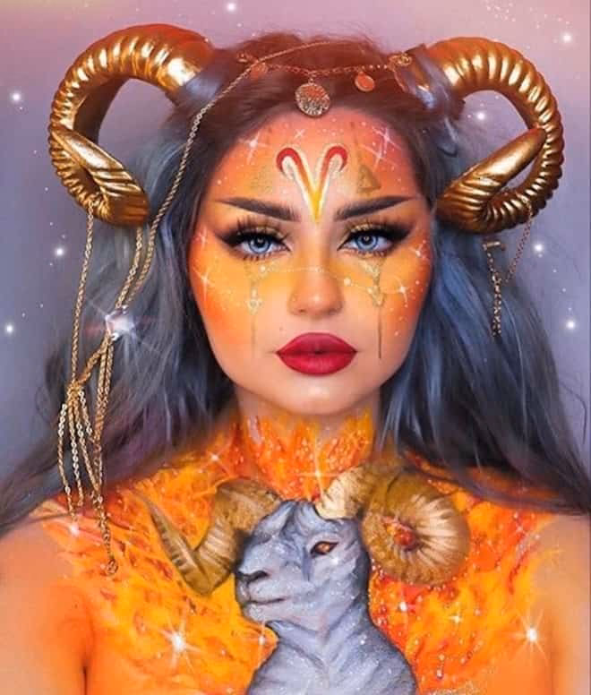 What are Aries beauty features?