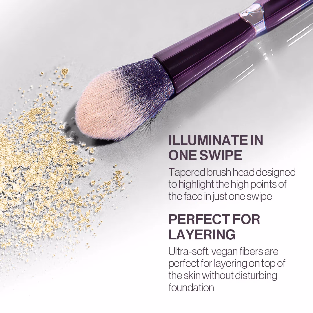 What kind of brush should you use for highlighter?