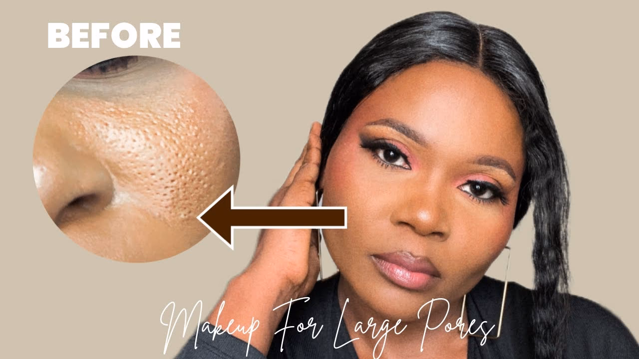 How do you cover large open pores with makeup?