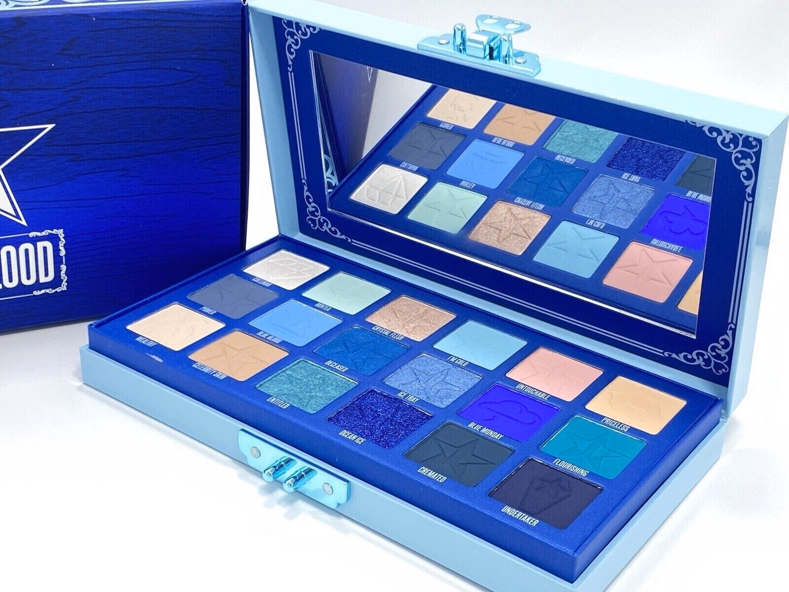 What colors complement a blue blood palette?