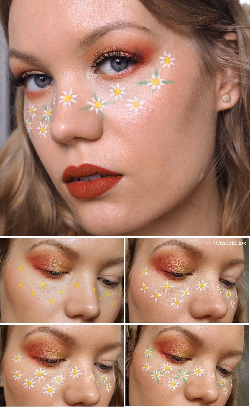 What goes first fake freckles or blush?