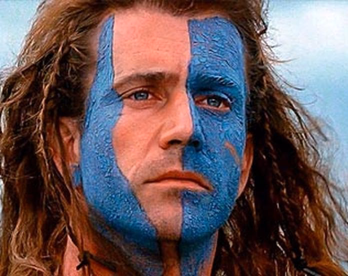 Why did they paint their faces blue in Braveheart?