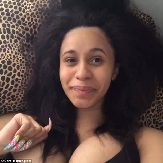 Why does Cardi B have a wave on her face?