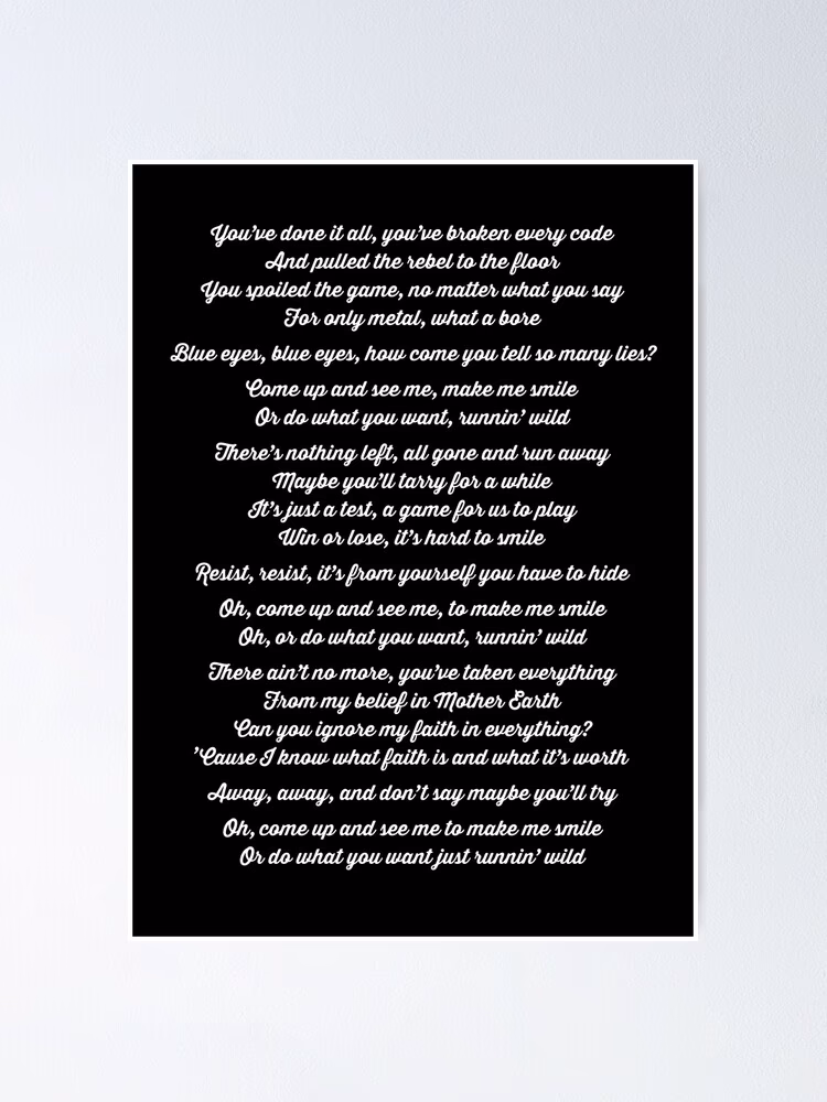 Who wrote the song Come Up and See Me Make Me Smile?