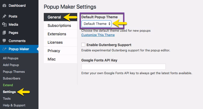 ¿Cómo se usa el pop-up?