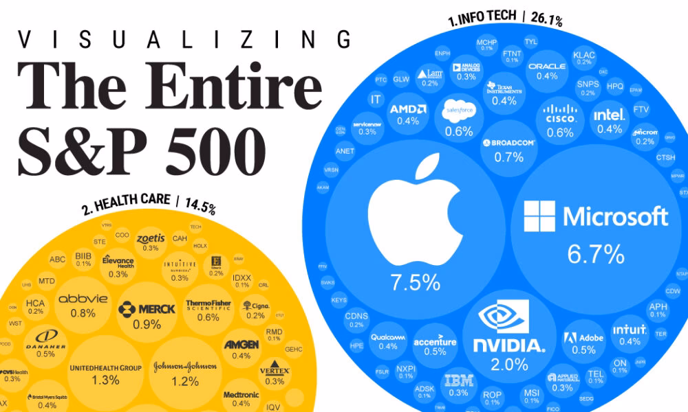 How many US companies make make up the S&P 500?
