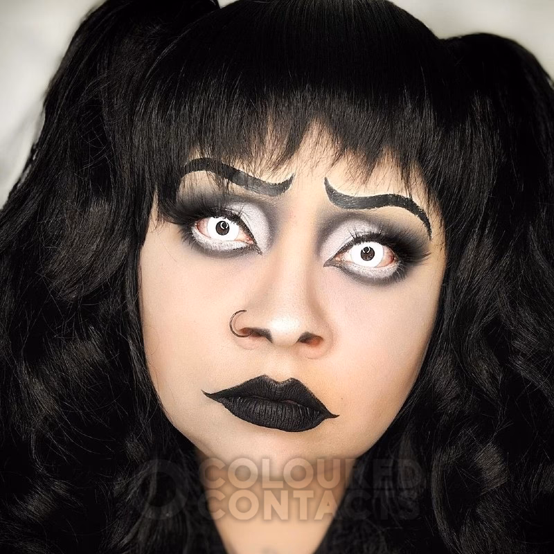 Does Wednesday Addams have a white face?