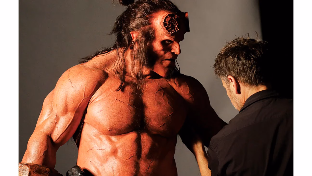 Did David Harbour bulk up for Hellboy?