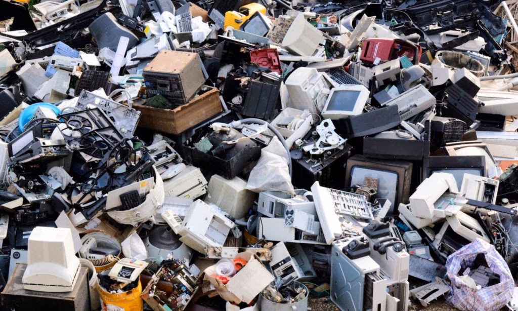 What is electronic waste made of?
