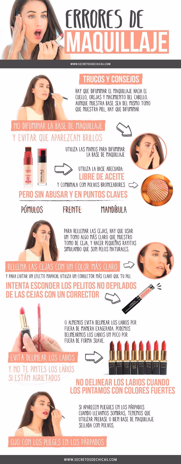 ¿Cuáles son los errores más comunes que se cometen al maquillarse?