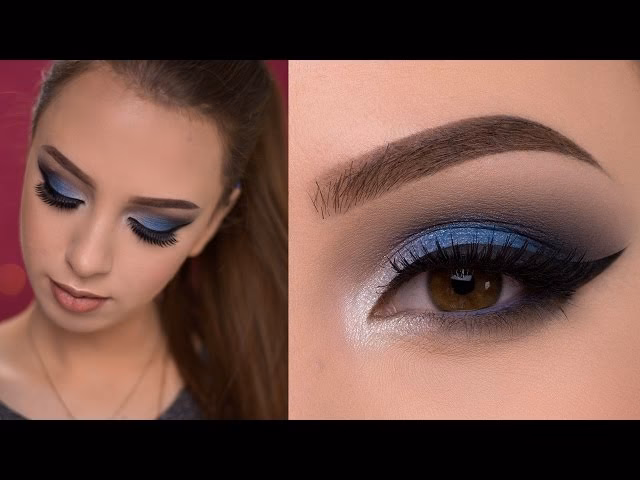 What eye makeup goes with blue?