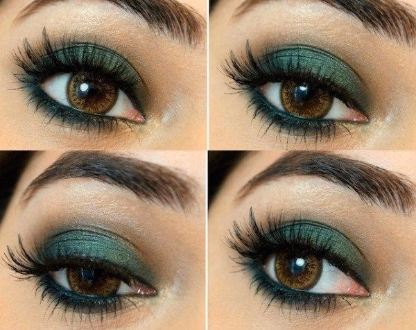 What color eye makeup brings out green eyes?