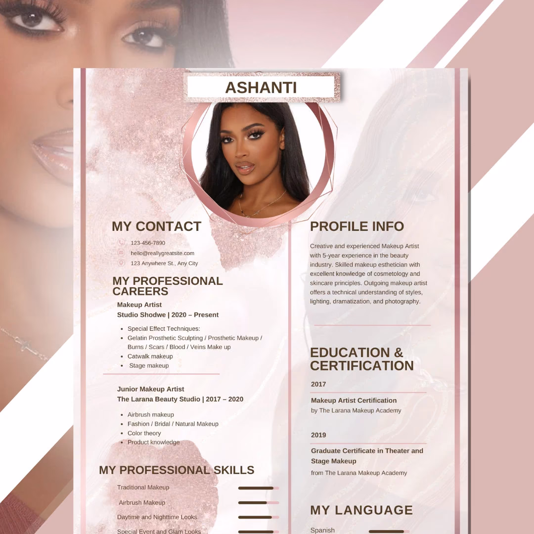 How to write a CV as a makeup artist?