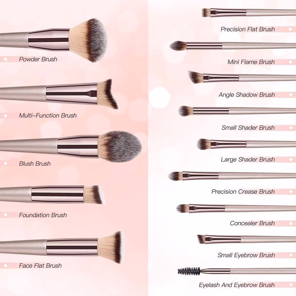 What is an angled brush used for in makeup?