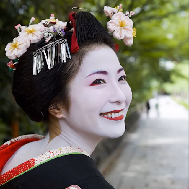 Why is geisha makeup red?