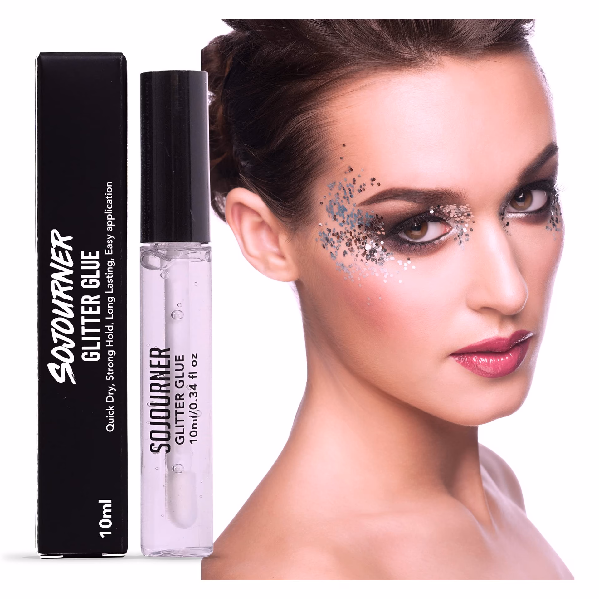 What glue sticks glitter to your face?