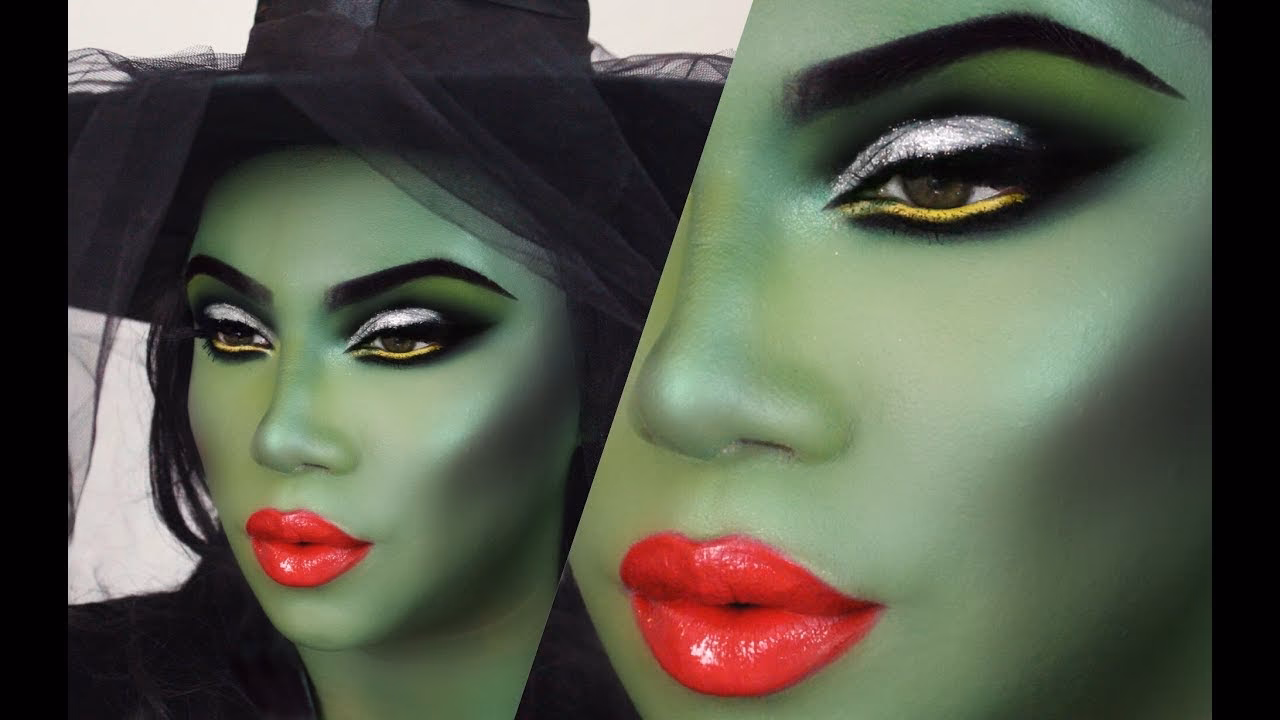How to make a green witch face?