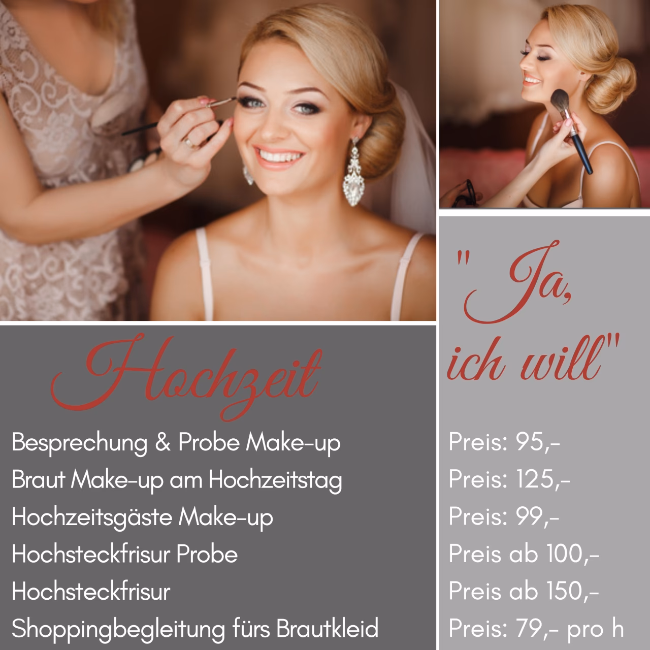 Wie viel sollte eine Braut für Haare und Make-up bezahlen?