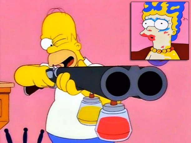 In what episode does Homer buy a gun?