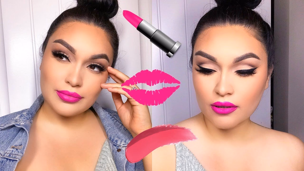 How can I make my lips hot pink?
