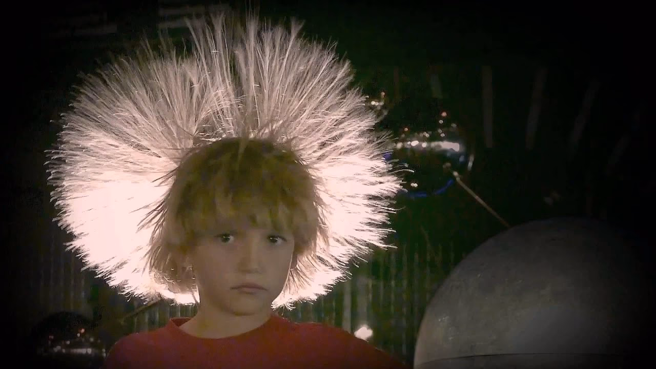 Why does electricity make hair stand up?