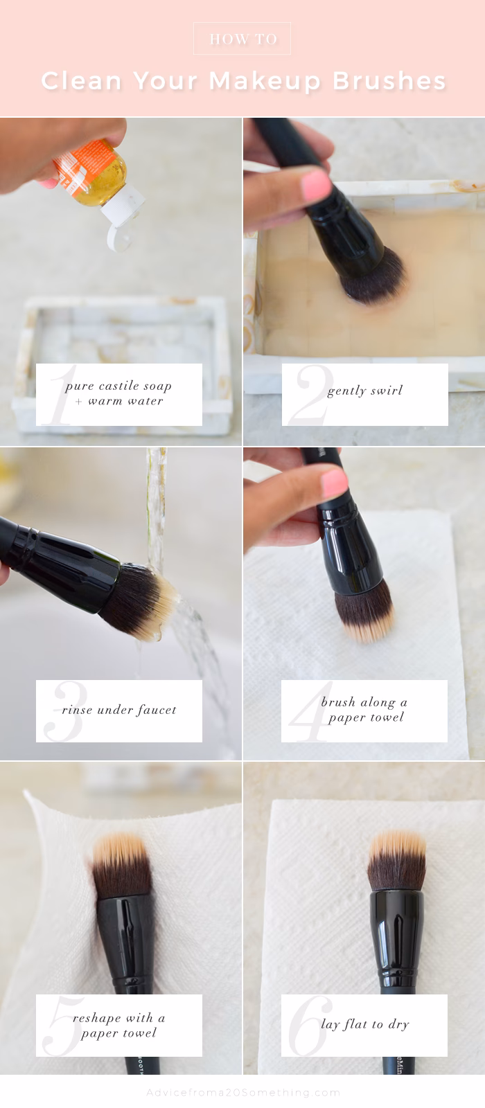 What is the best liquid to clean makeup brushes with?