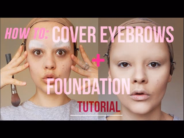 How do I cover up my eyebrows with makeup?