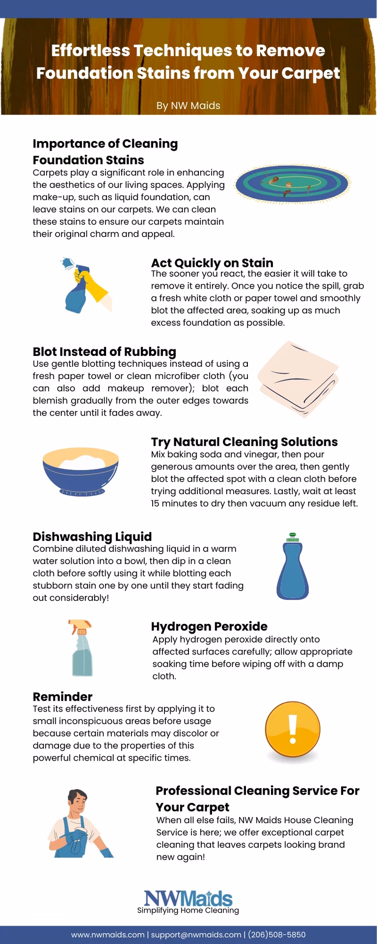 How to get foundation out of carpet with baking soda?