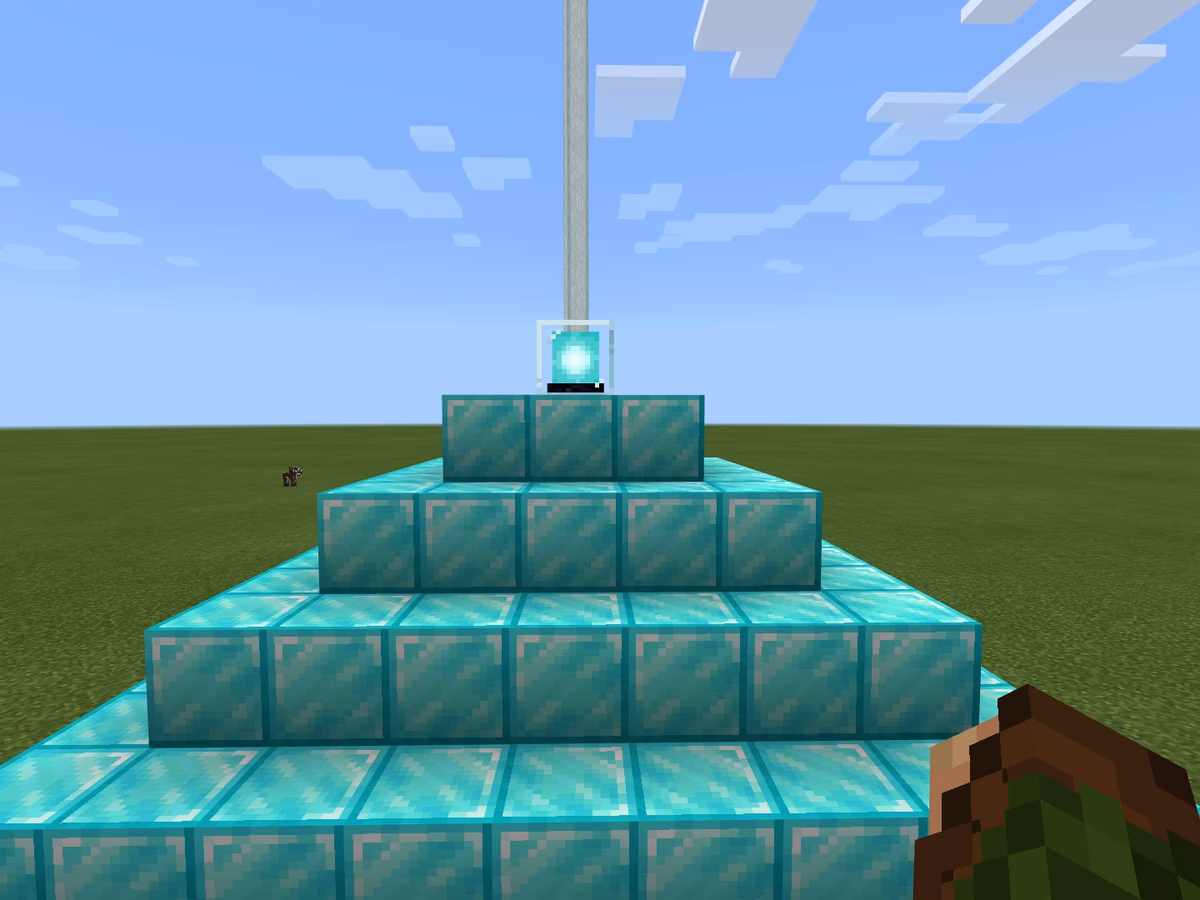 How many blocks does it take to light a beacon?