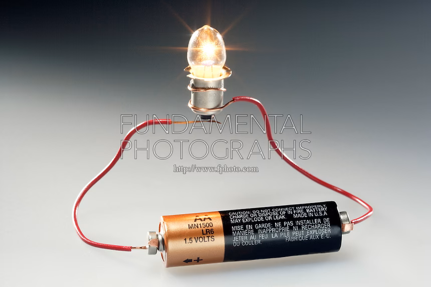 How to make a light bulb turn on with a battery?