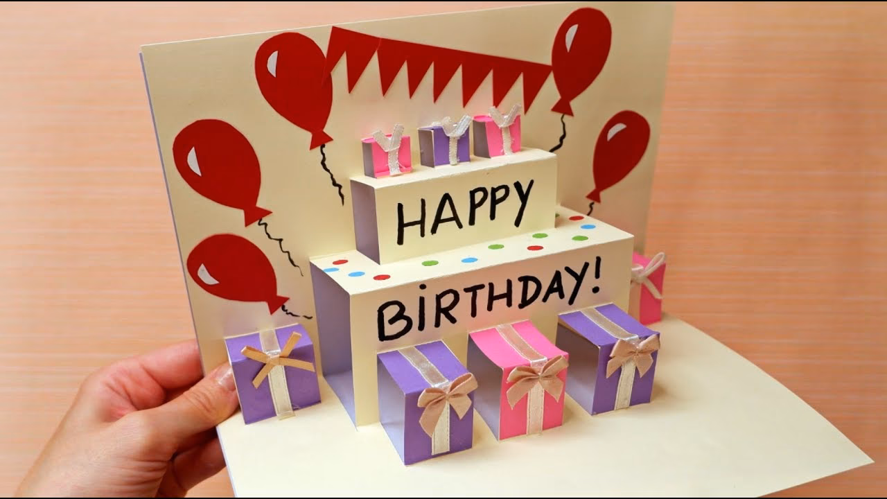 How to make a pop-up birthday card simple?