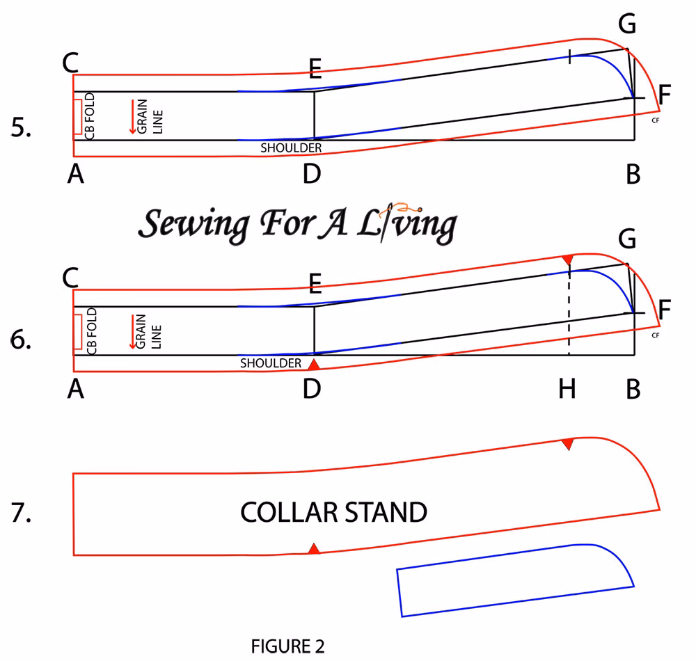 How to construct a standing collar?