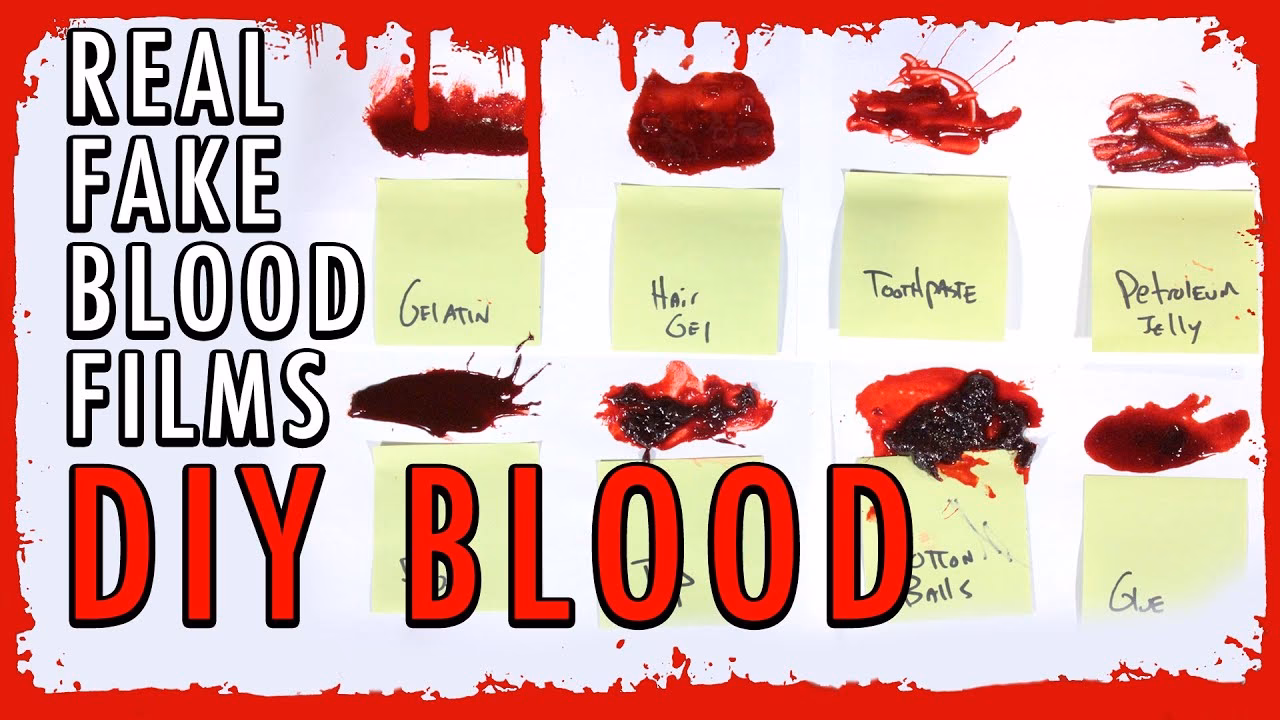 What colors are used to make fake blood?