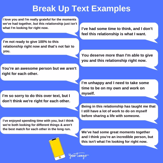 How do you get someone to break up?