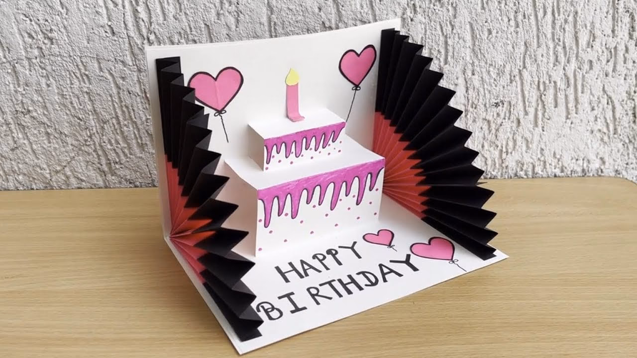 How to make a birthday card easy step by step?