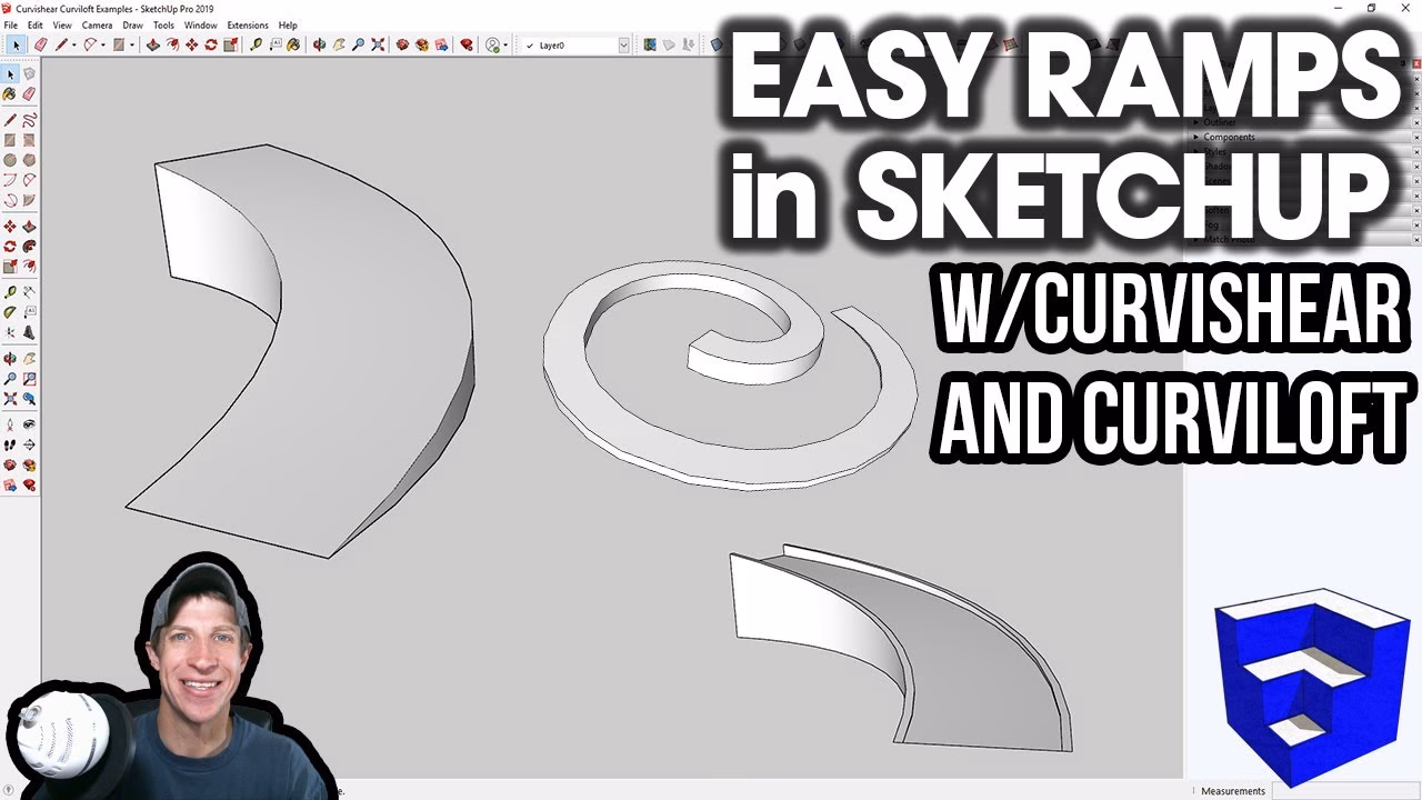 How do you make a ramp in SketchUp?