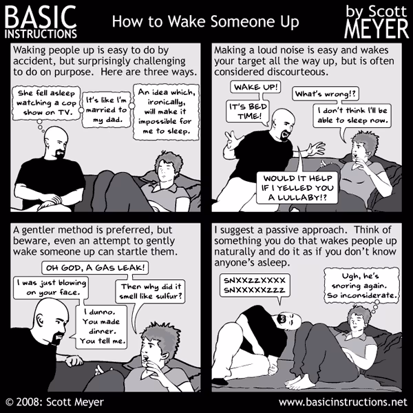 How to encourage someone to wake up?