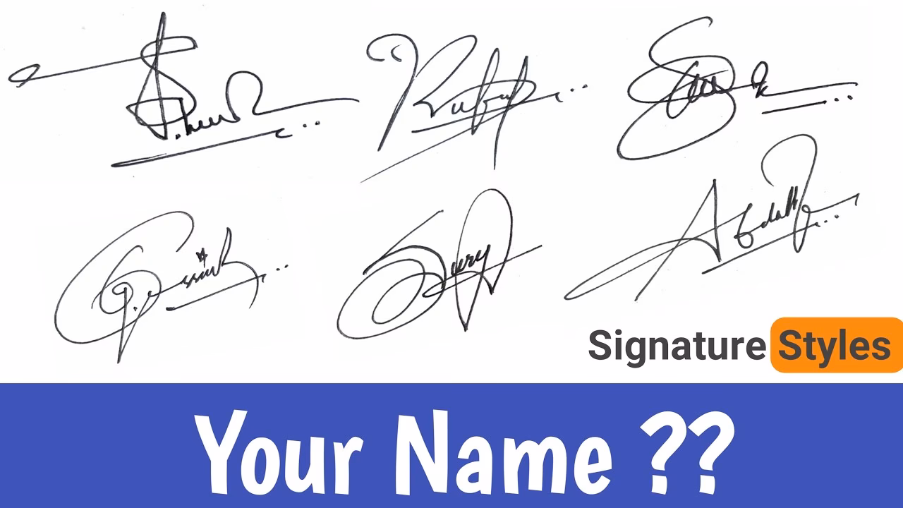 How do you write a proper signature?