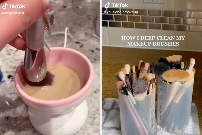 What should you not clean makeup brushes with?