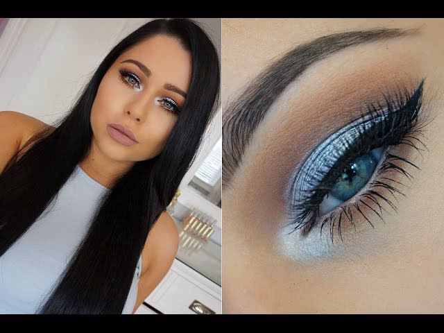 How do you make icy blue eyes pop?