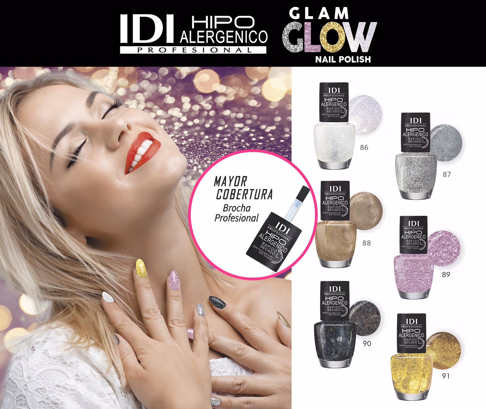 ¿Cómo se llama el efecto de brillo en las uñas?