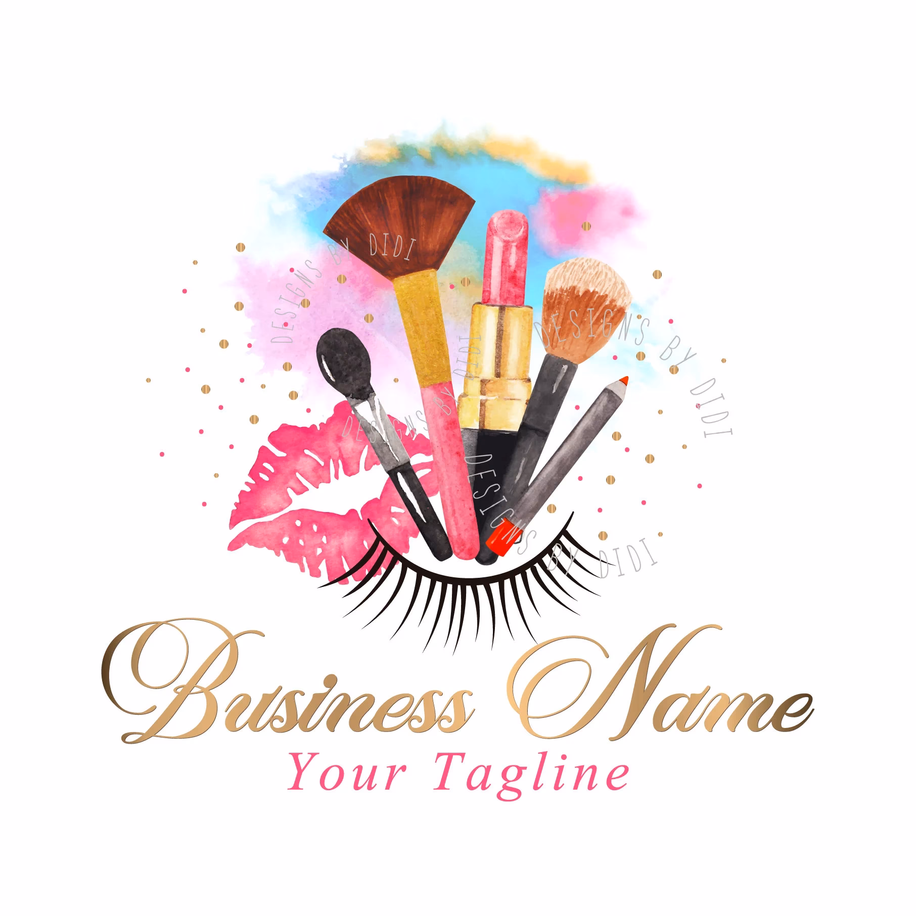 How to make a makeup logo?