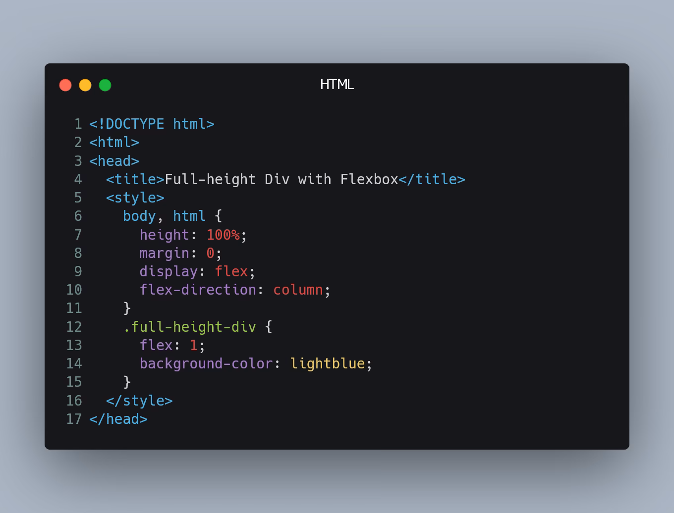 How to make div not take full height?