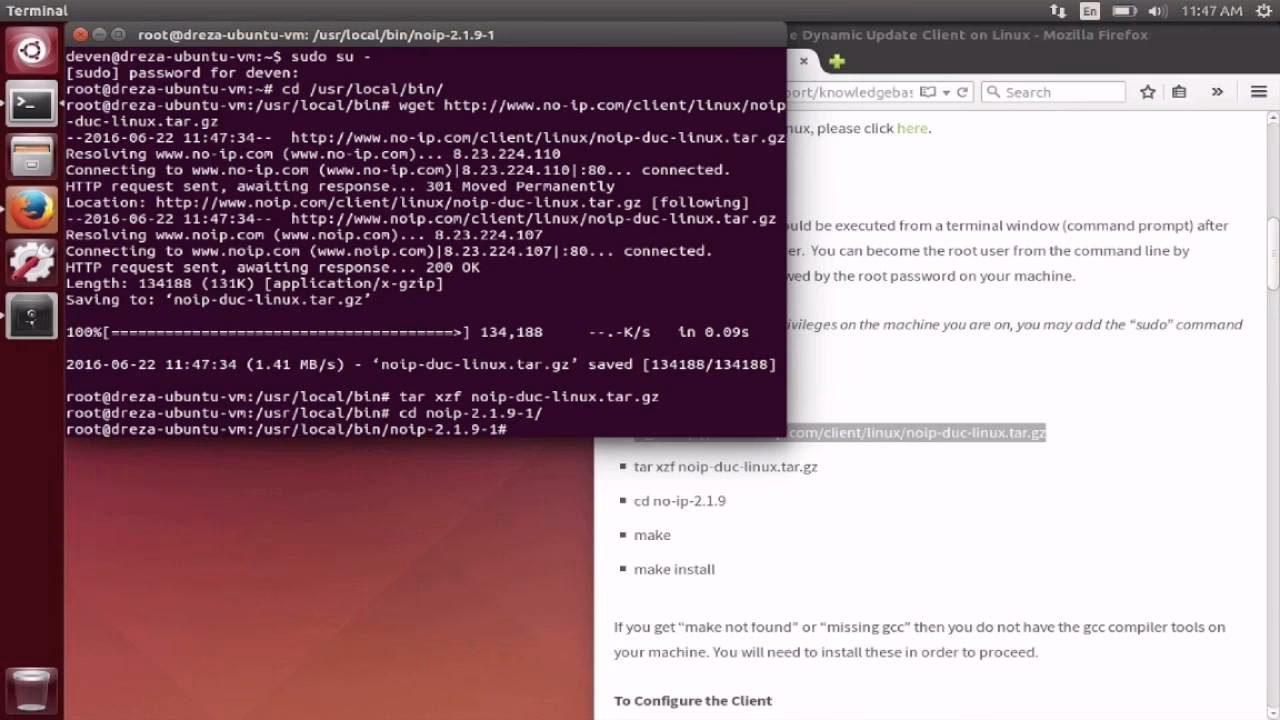 How to install the dynamic update client on Linux?