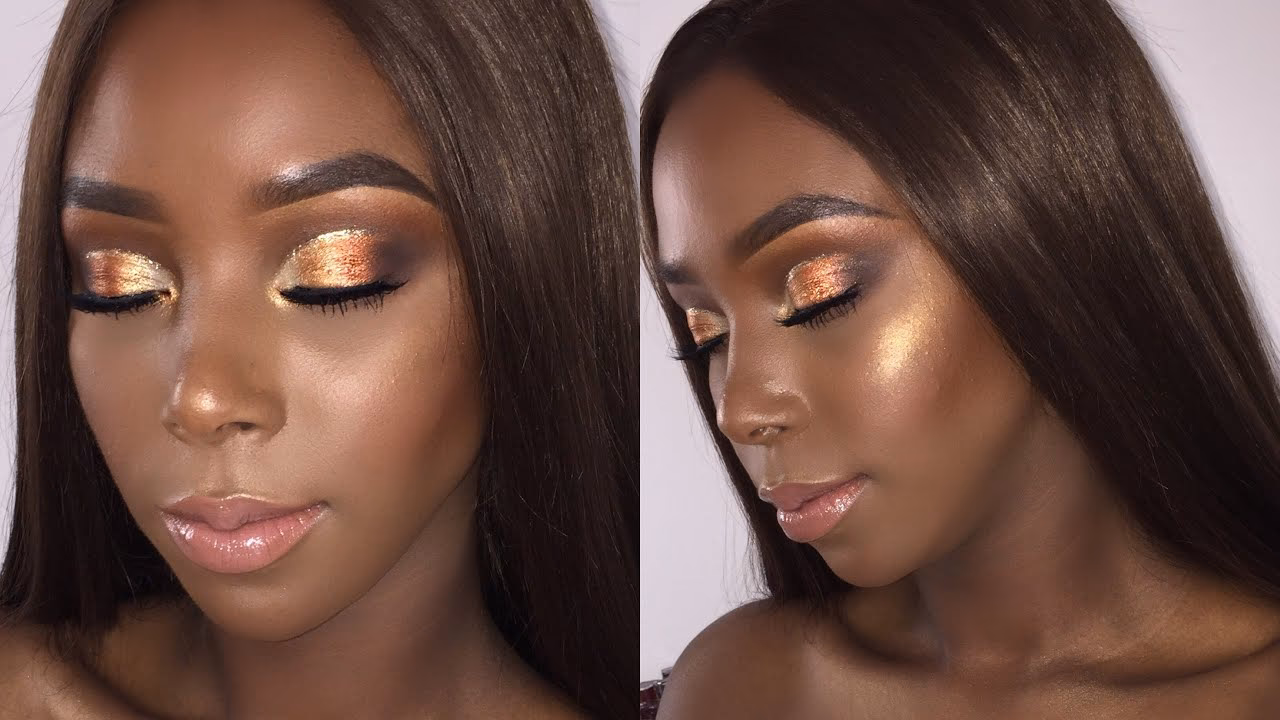 ¿Qué lápiz labial combina con el maquillaje dorado?