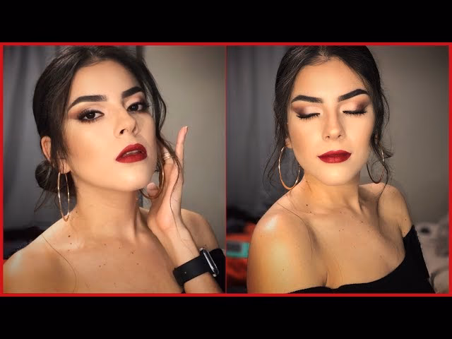 ¿Qué maquillaje combina bien con el labial rojo?