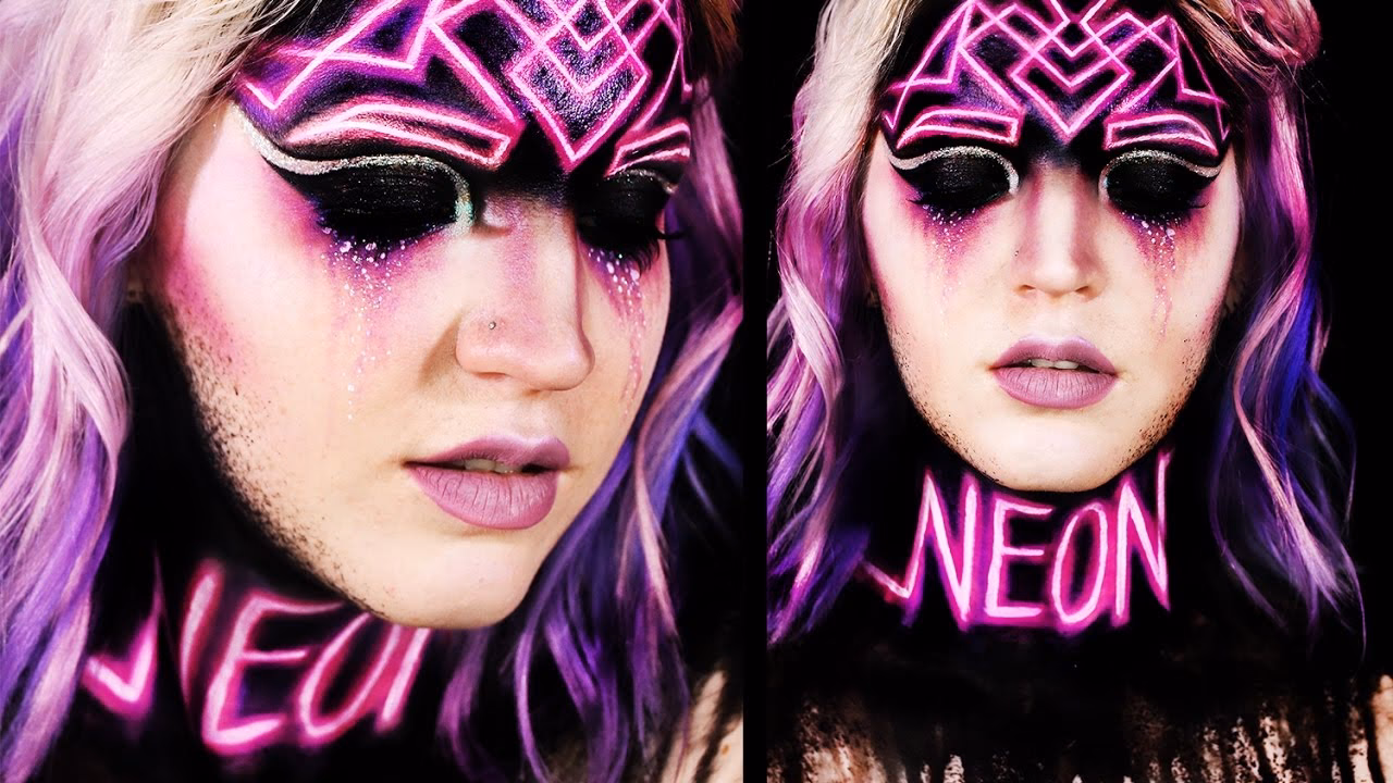 What makeup glows under black light?