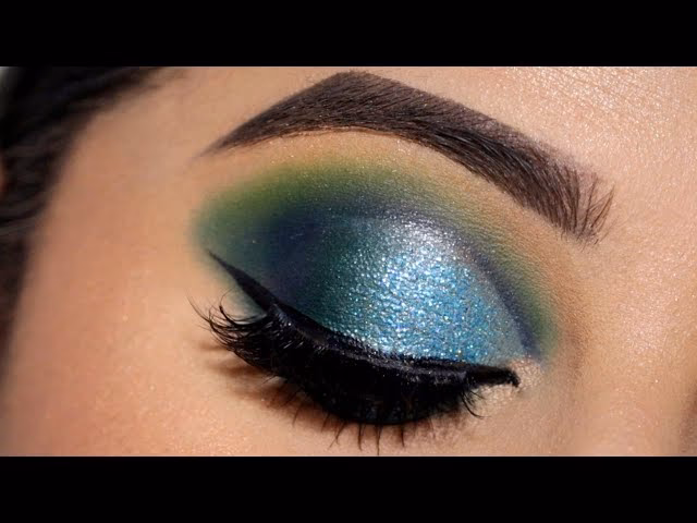 What color makeup goes with blue green eyes?